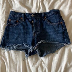 Levi’s 501 dark wash shorts
